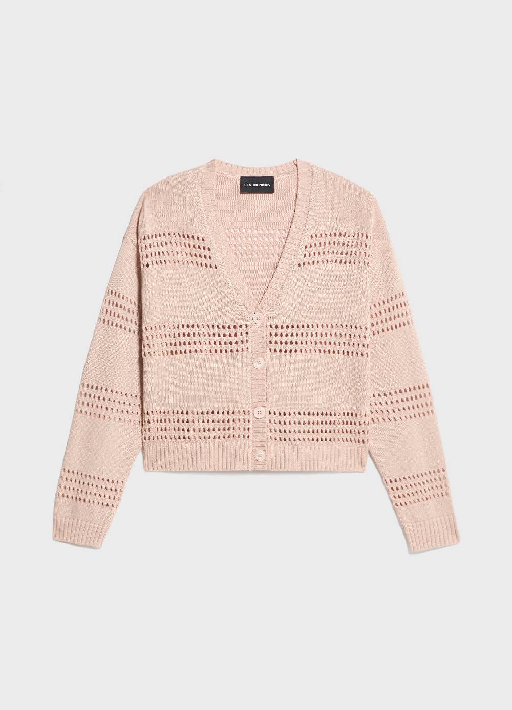 LES COPAINSCardigan In Seta E Cotone Traforato