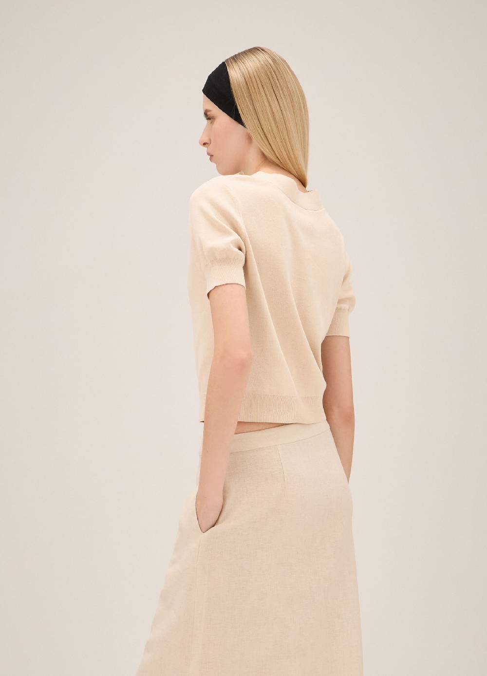 LES COPAINSCardigan Tricot Con Scollo A V