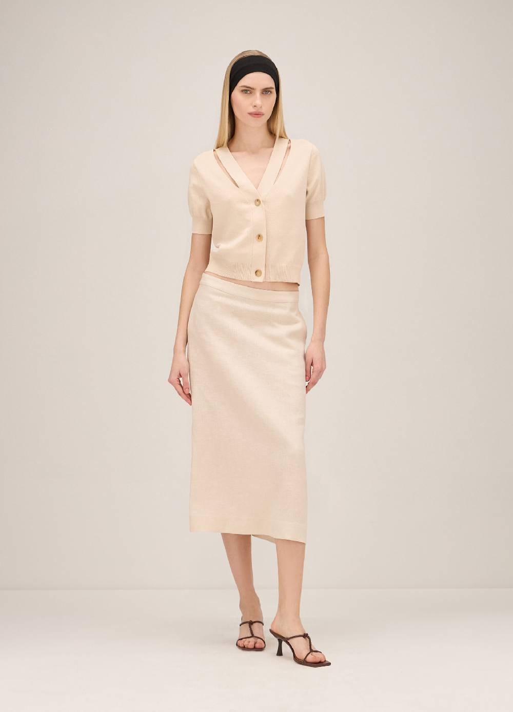 LES COPAINSCardigan tricot con scollo a V