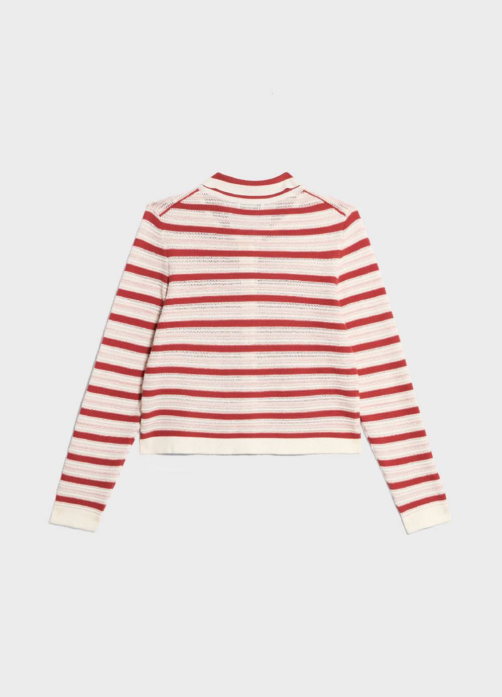 LES COPAINSCardigan Tricot In Cotone A Righe