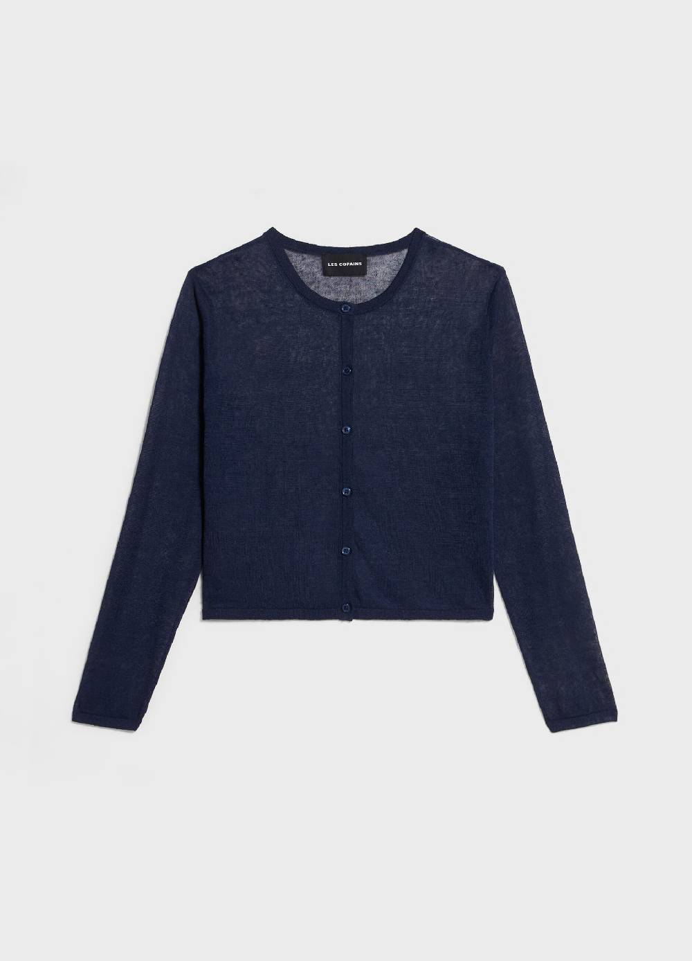 LES COPAINSCardigan Tricot In Misto Lino