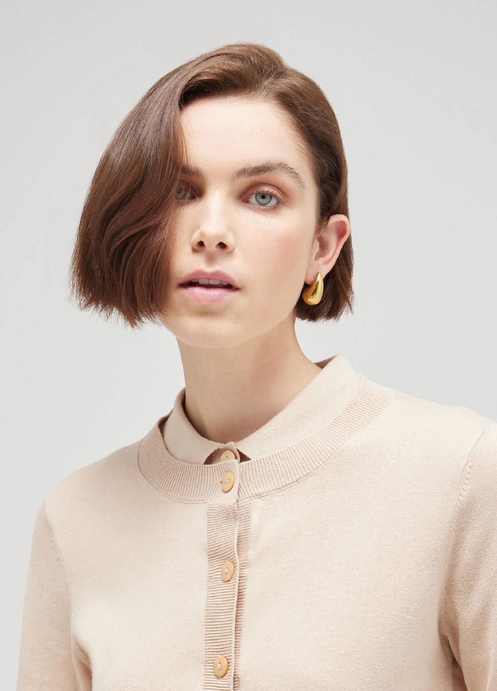 LES COPAINSCardigan Tricot In Seta E Cotone