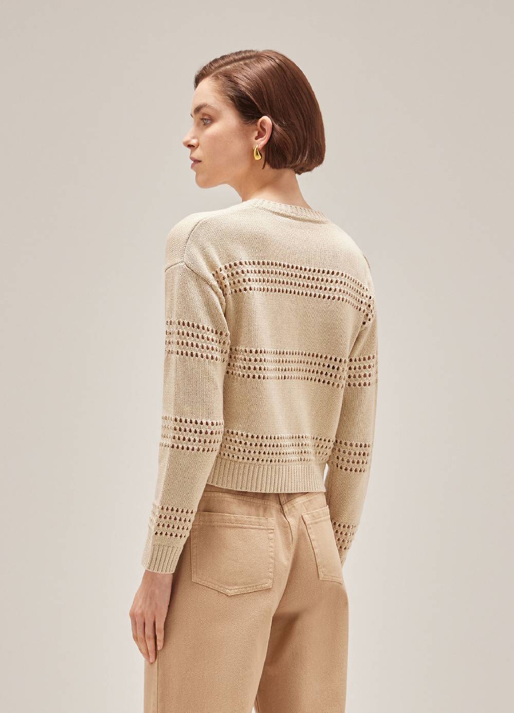 LES COPAINSCardigan Tricot Misto Seta E Cotone