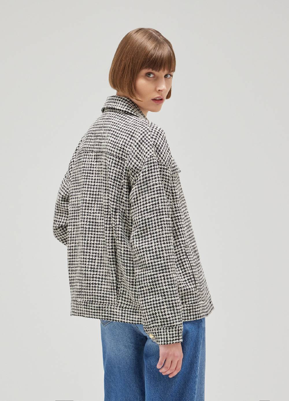 LES COPAINSChore Jacket Motivo Pied De Poule