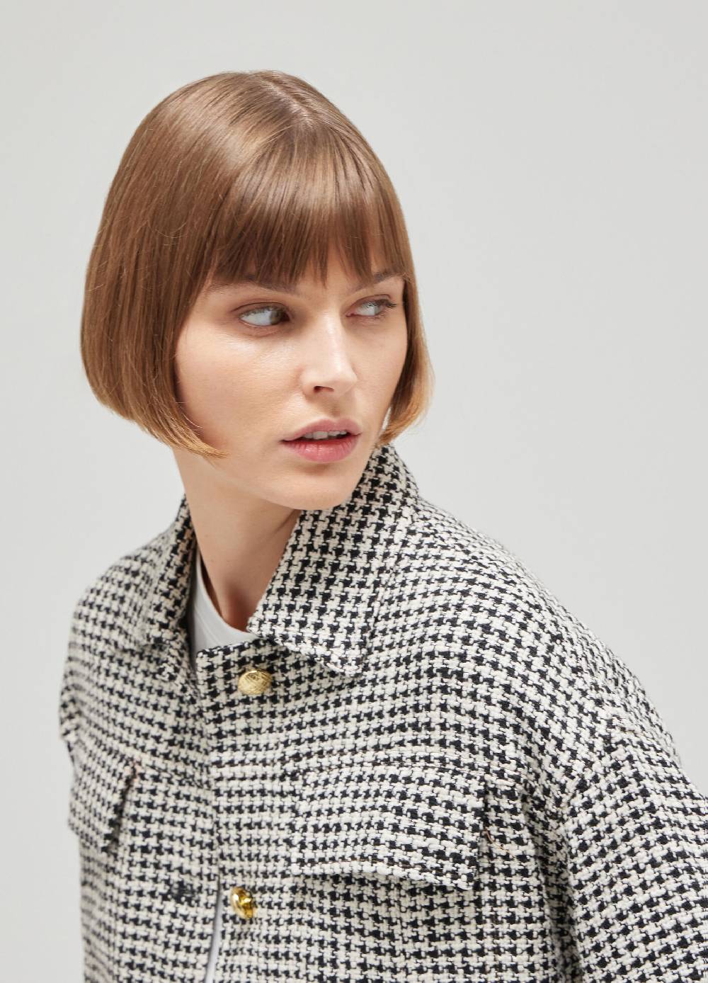 LES COPAINSChore Jacket Motivo Pied De Poule