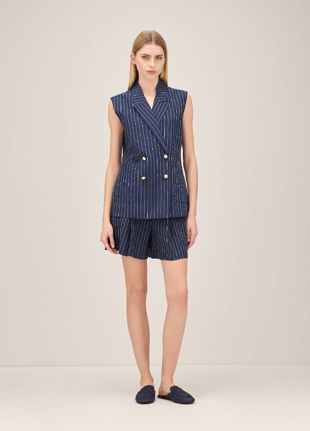 LES COPAINSGilet doppiopetto gessato