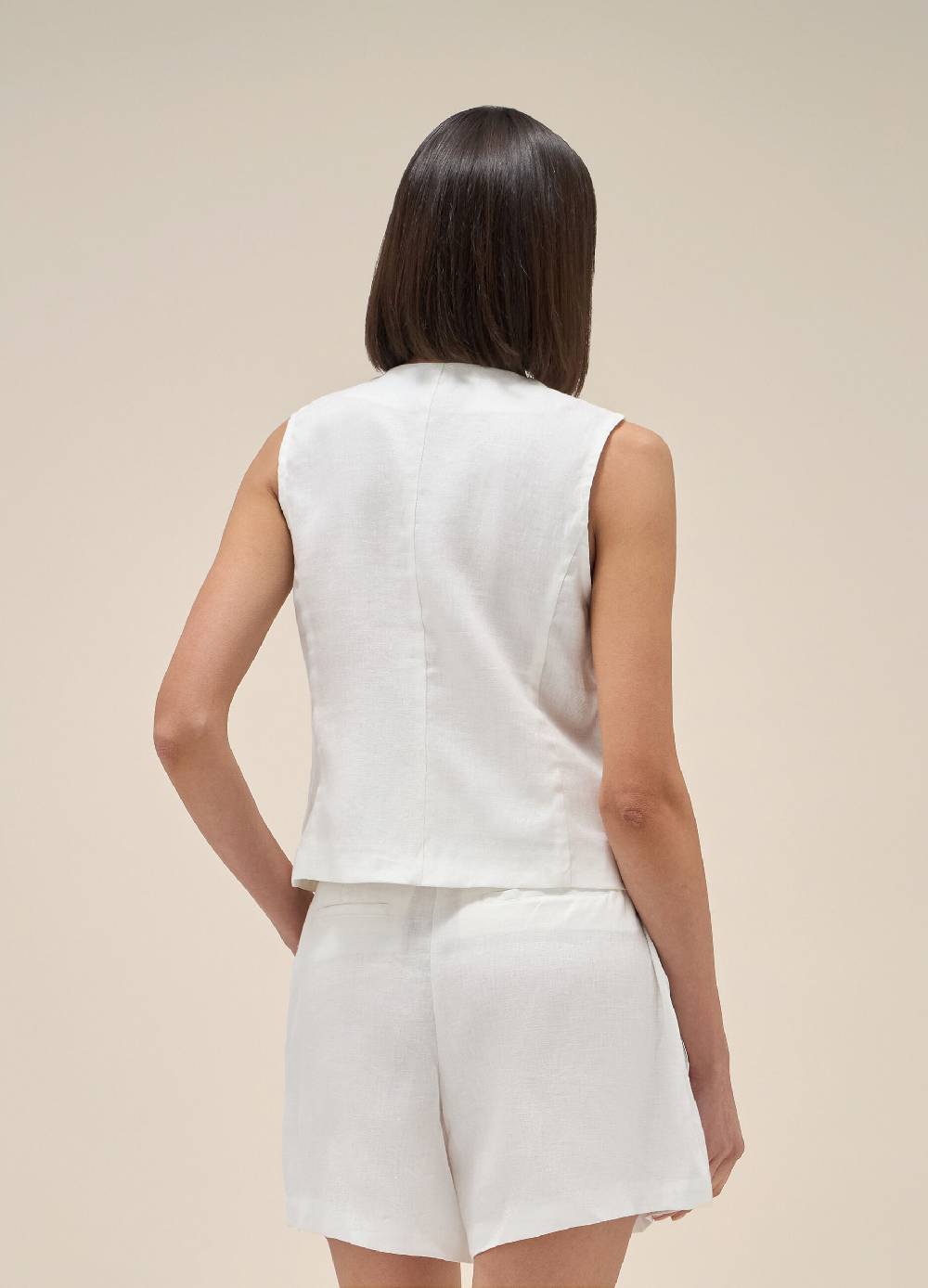 LES COPAINSGilet In Puro Lino