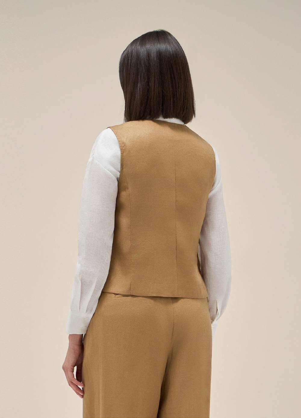 LES COPAINSGilet In Puro Lino