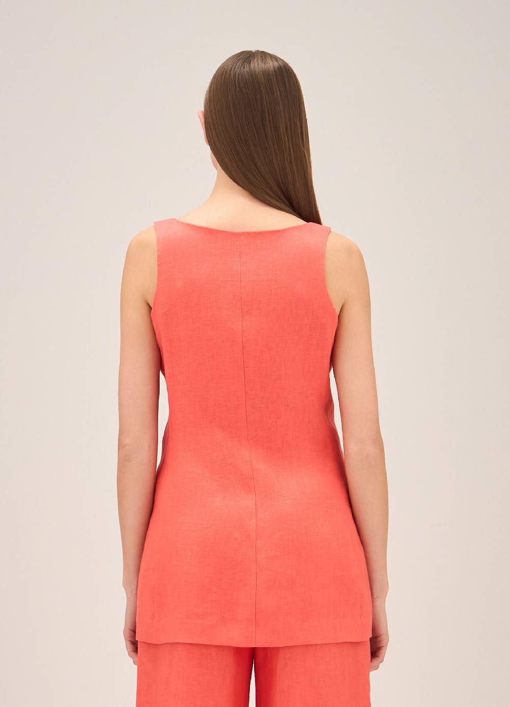 LES COPAINSGilet Lungo In Puro Lino