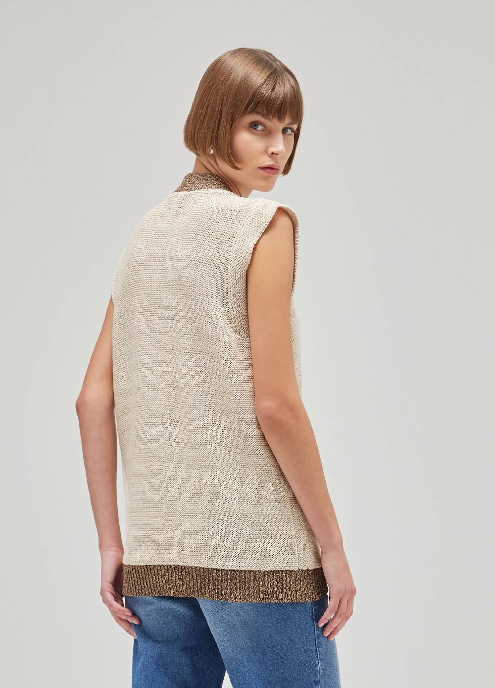 LES COPAINSGilet Tricot In Misto Cotone