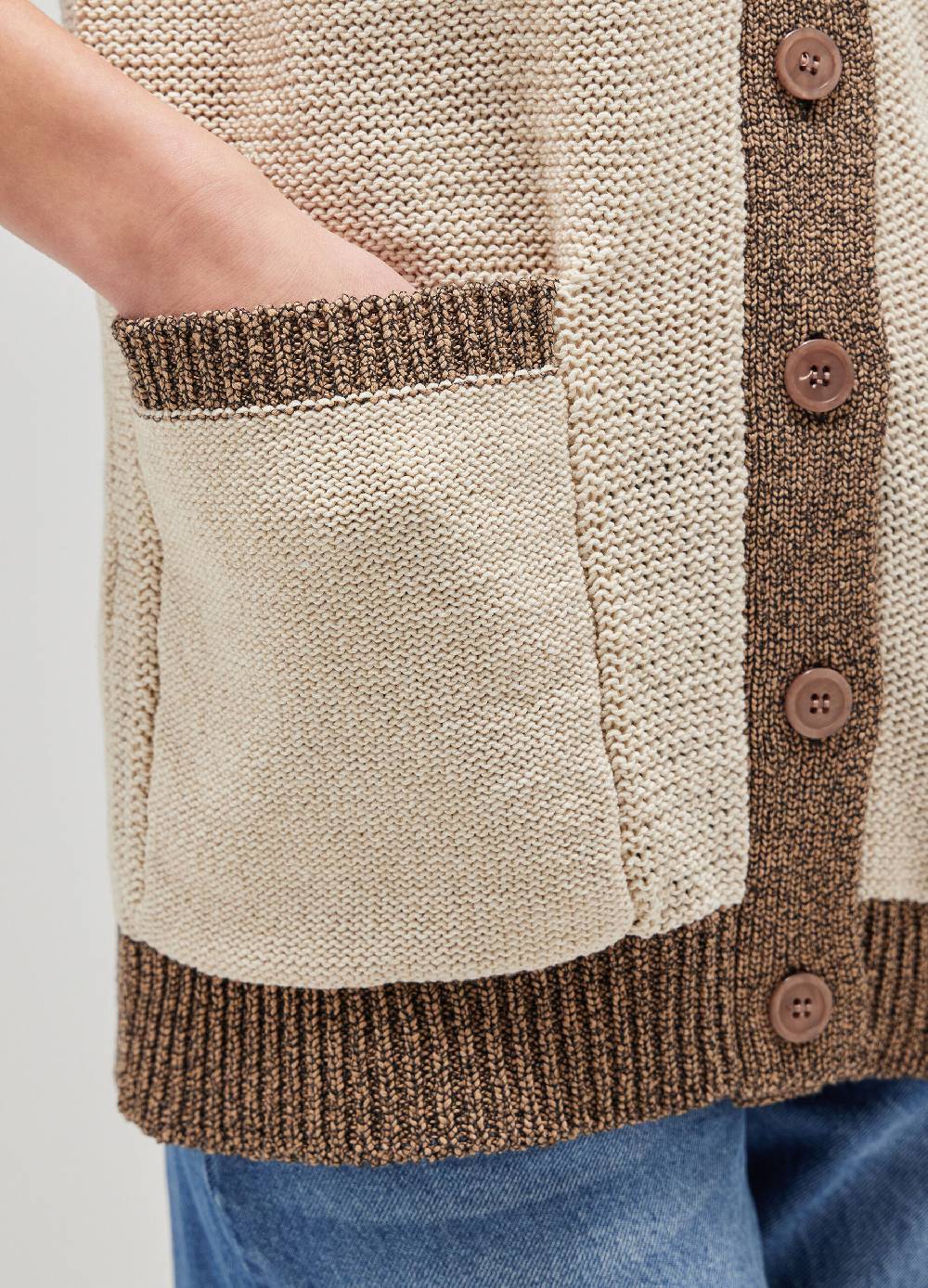 LES COPAINSGilet Tricot In Misto Cotone