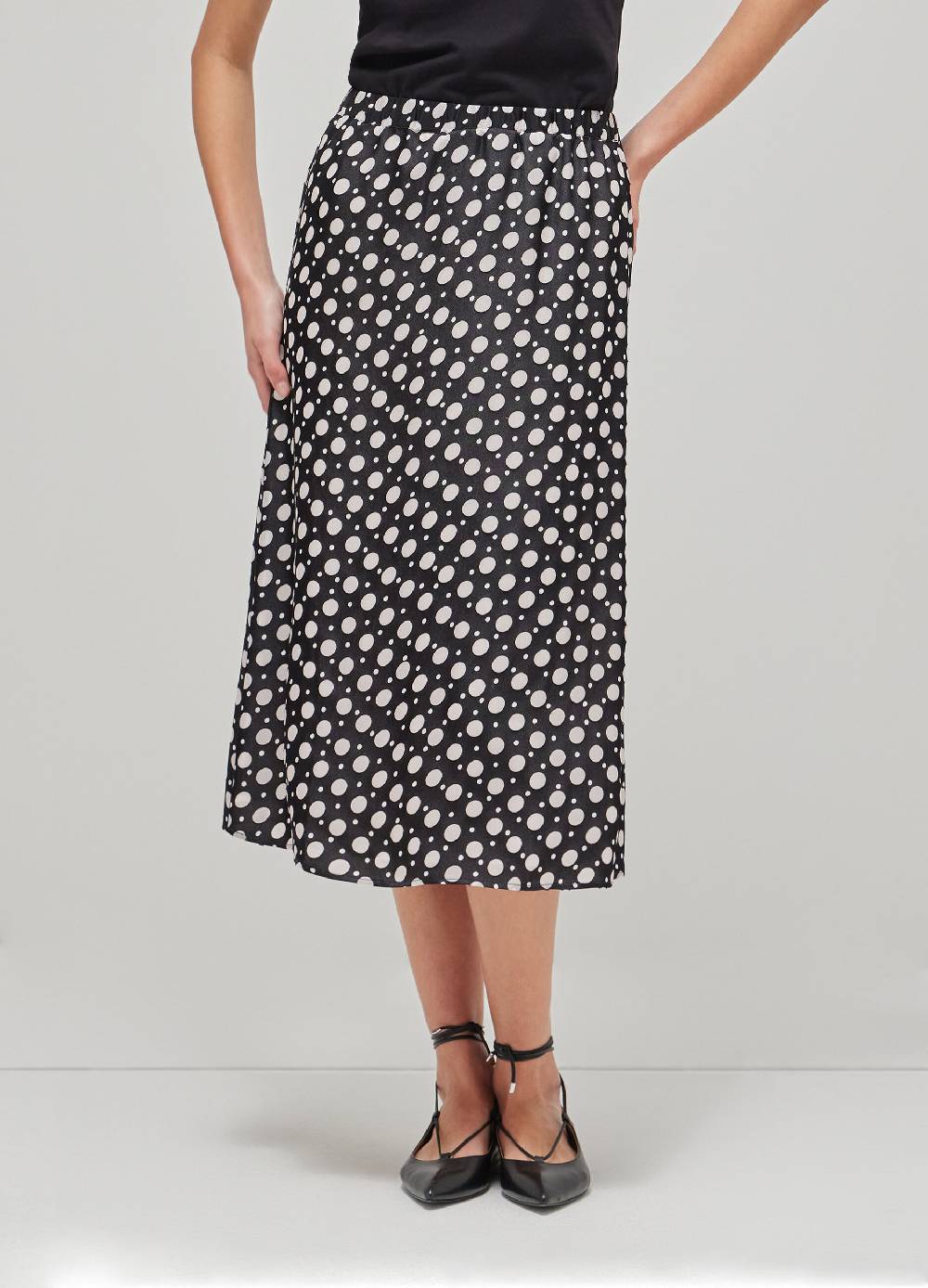 LES COPAINSGonna In Misto Viscosa A Pois