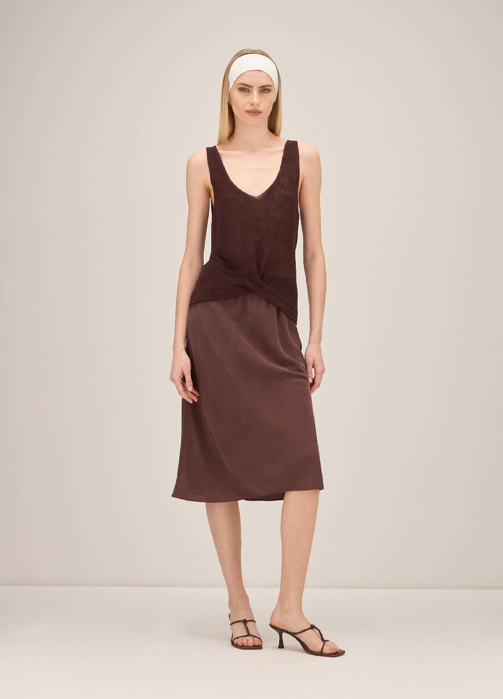 LES COPAINSGonna midi in pura seta