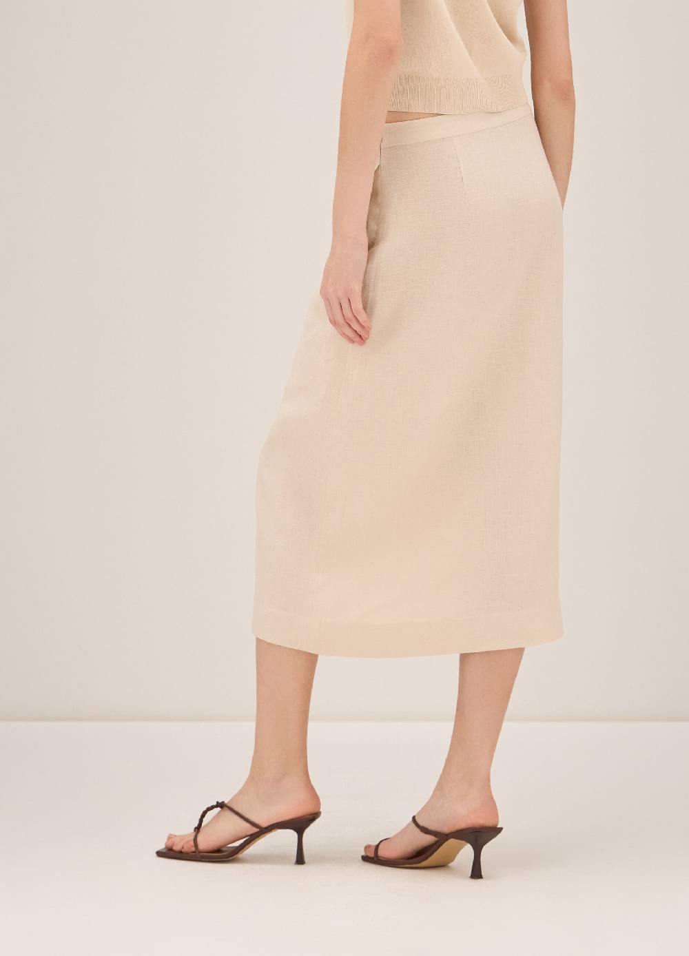 LES COPAINSGonna Midi In Puro Lino