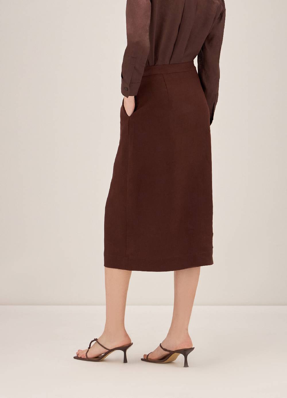 LES COPAINSGonna Midi In Puro Lino