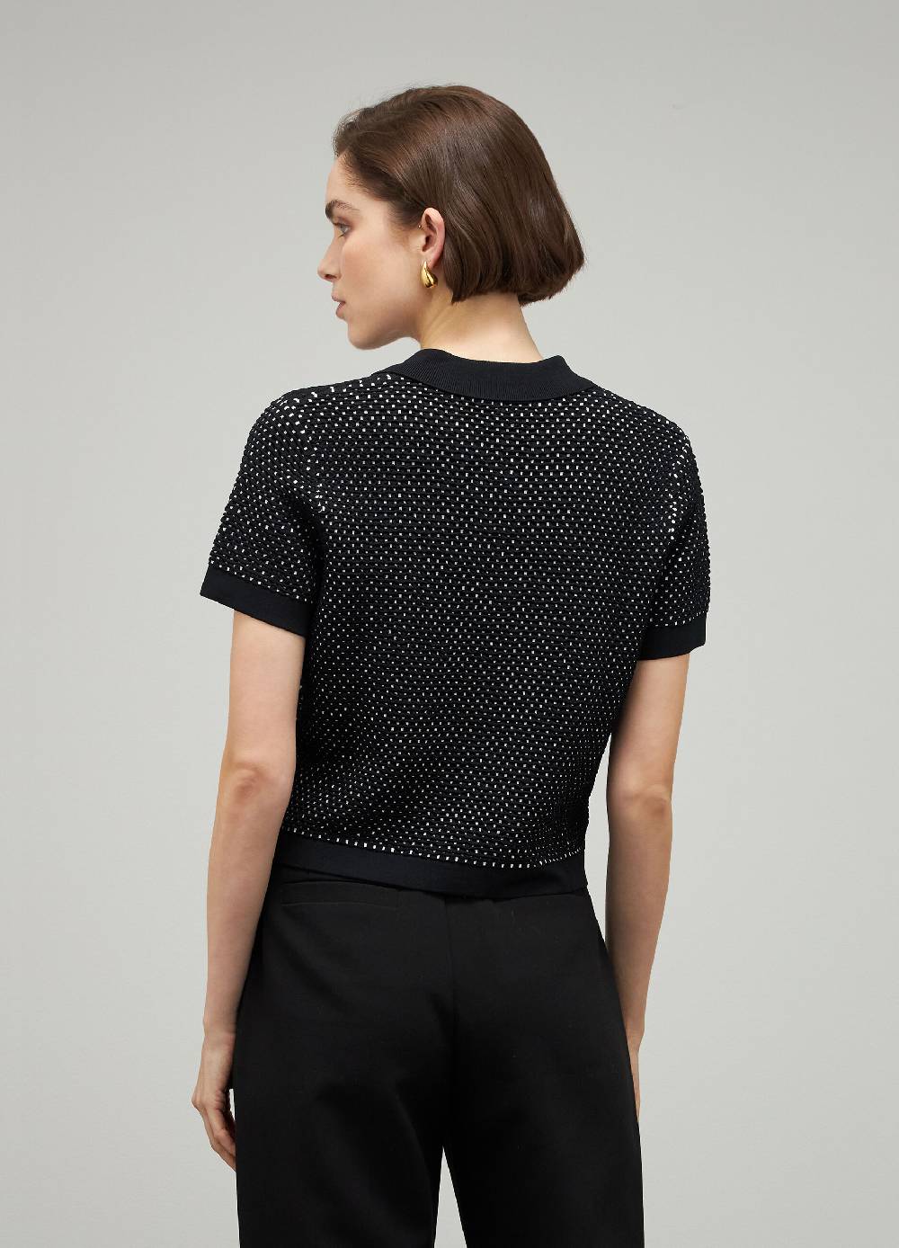 LES COPAINSMaglia Tricot A Maniche Corte Jacquard