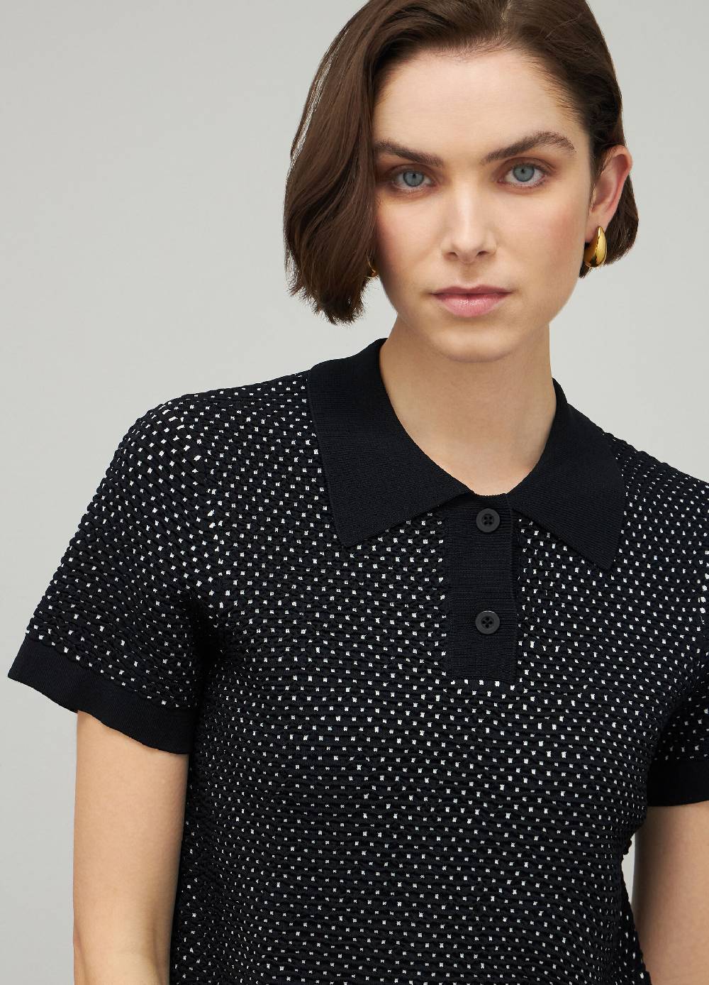 LES COPAINSMaglia Tricot A Maniche Corte Jacquard