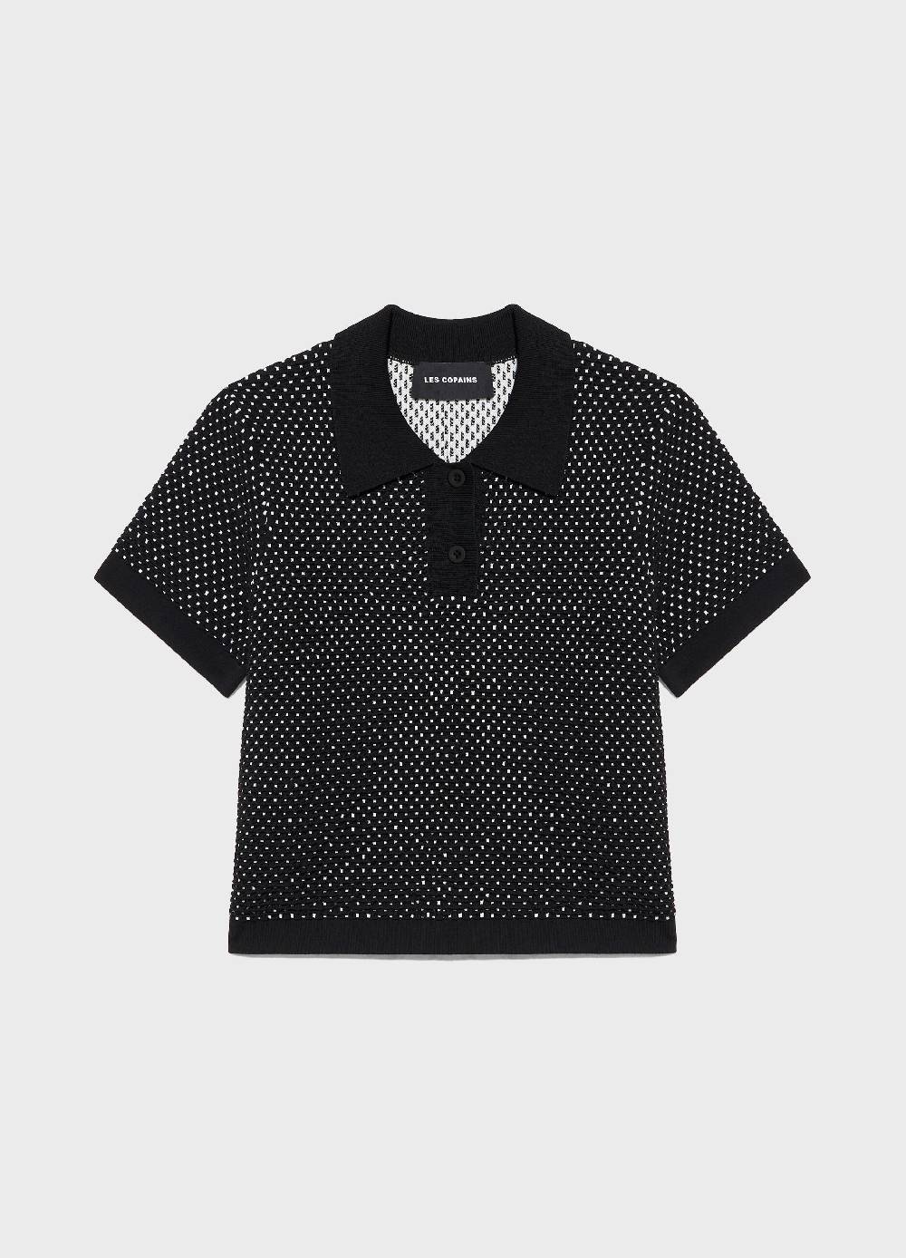 LES COPAINSMaglia Tricot A Maniche Corte Jacquard