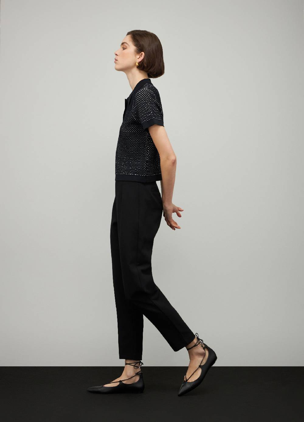 LES COPAINSMaglia tricot a maniche corte jacquard