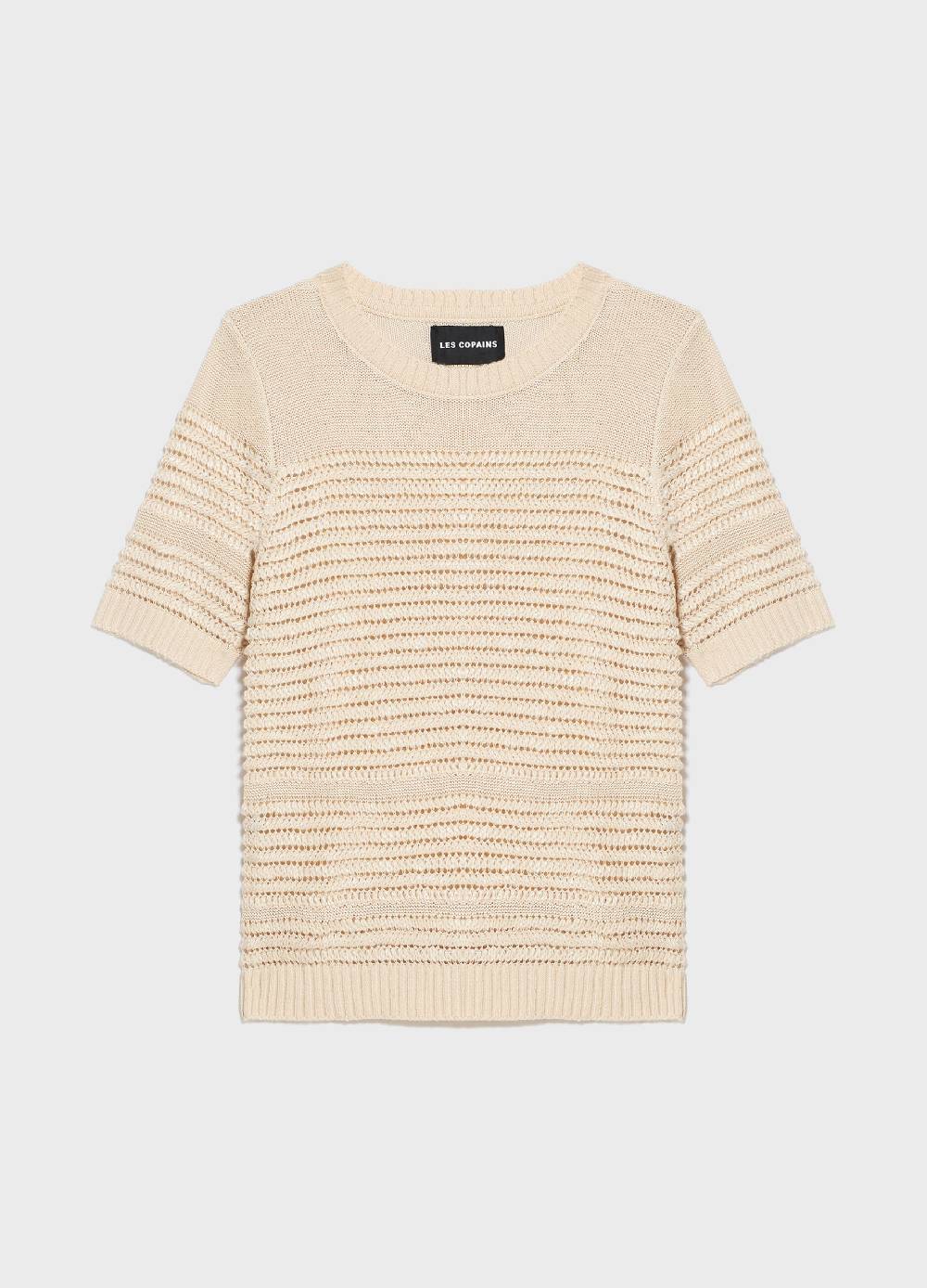 LES COPAINSMaglia Tricot A Maniche Corte Traforata