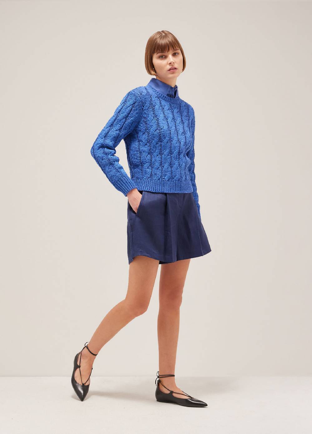 LES COPAINSMaglione tricot a trecce