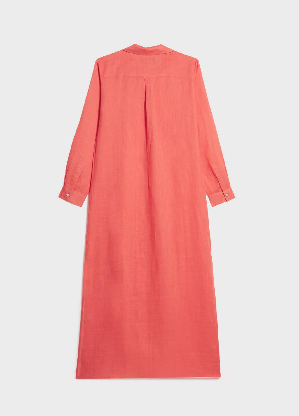 LES COPAINSMaxi Abito A Camicia In Fibre Naturali
