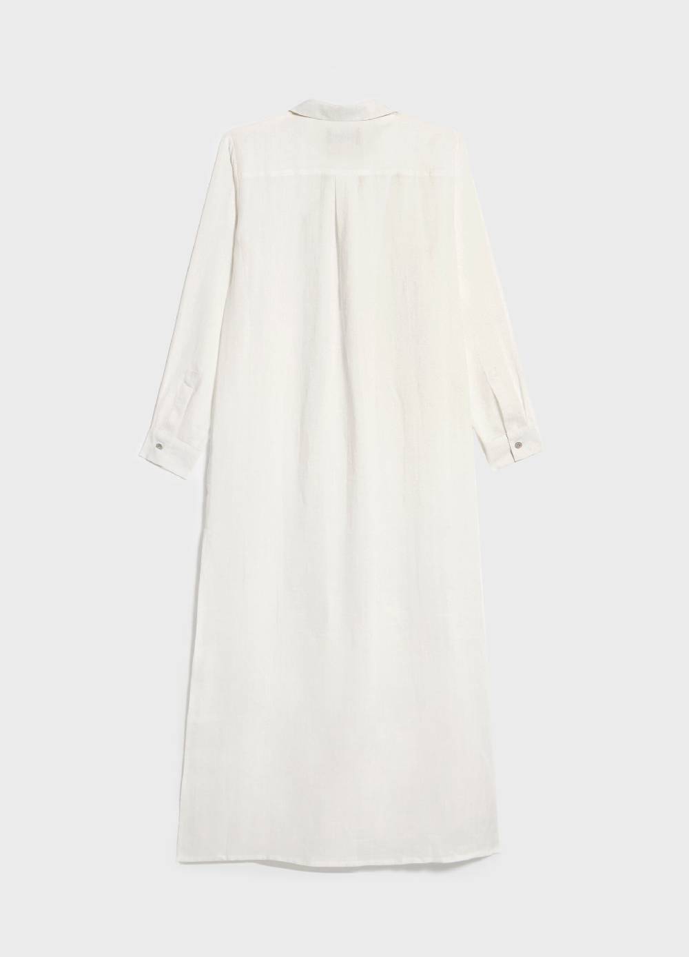 LES COPAINSMaxi Abito A Camicia In Fibre Naturali