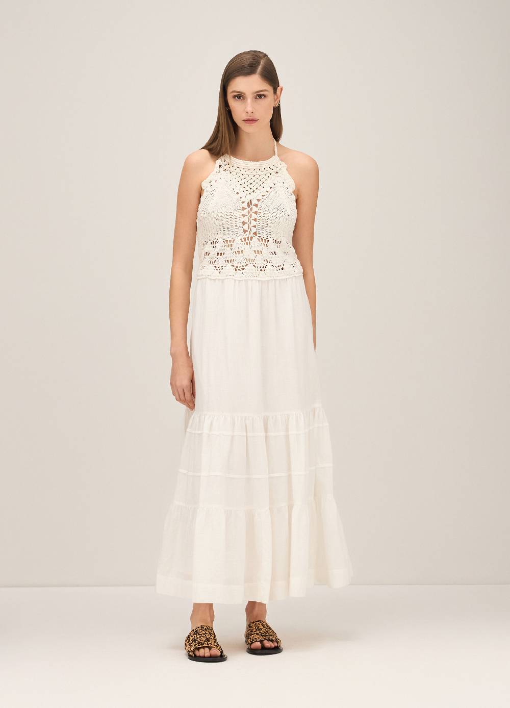 LES COPAINSMaxi abito con macramé