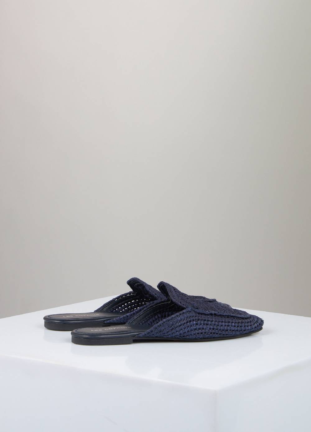 LES COPAINSMule Mocassino In Rafia Intrecciata