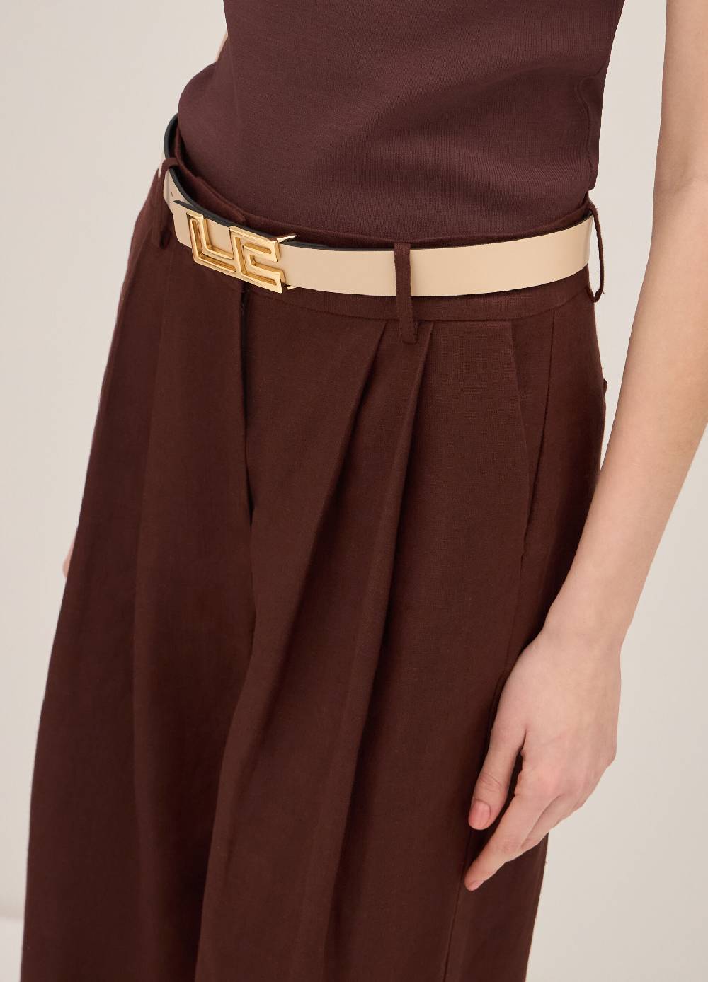 LES COPAINSPantaloni A Gamba Larga In Lino