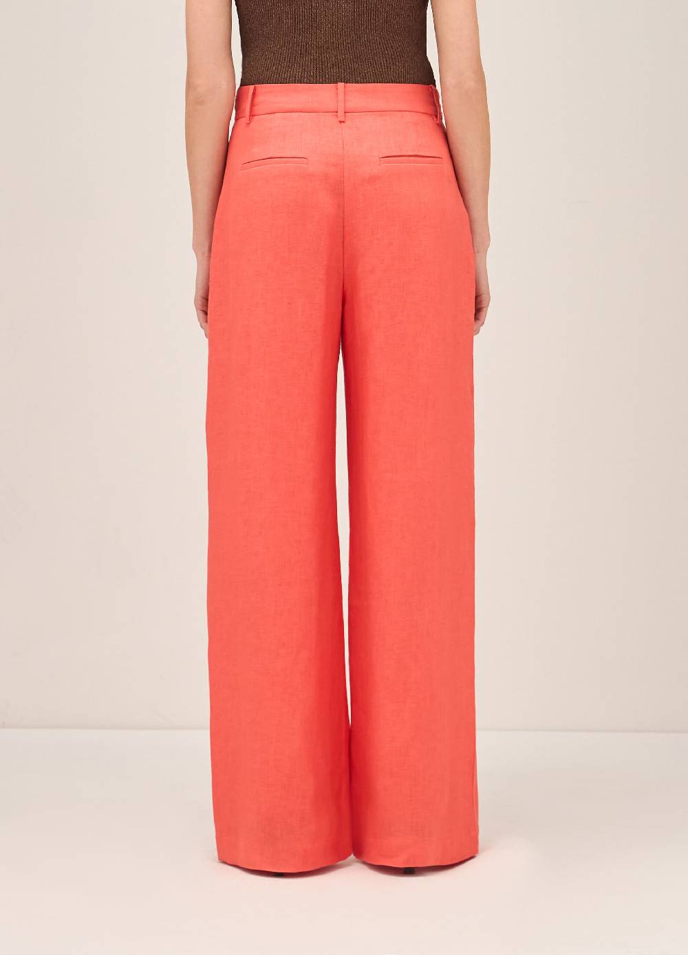 LES COPAINSPantaloni A Gamba Larga In Lino