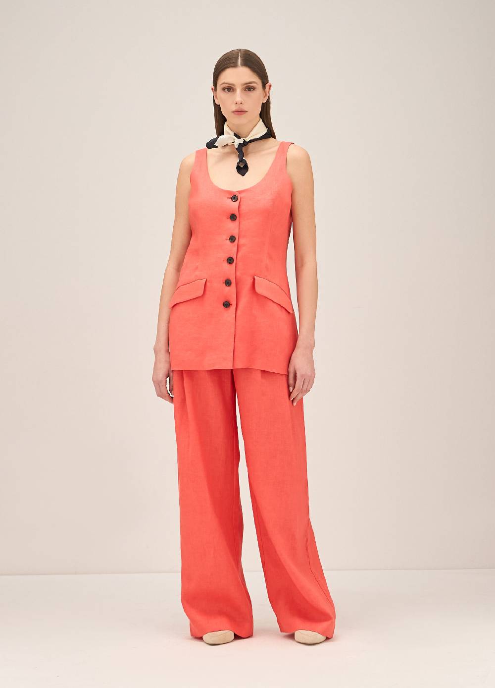 LES COPAINSPantaloni a gamba larga in lino