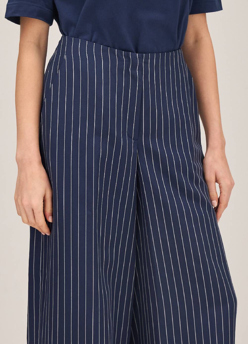 LES COPAINSPantaloni Gessati A Vita Alta