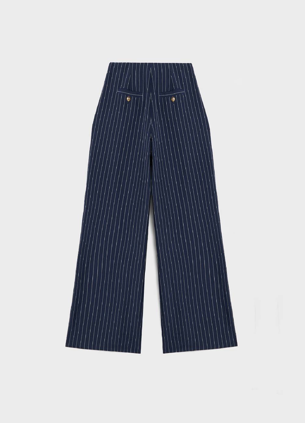 LES COPAINSPantaloni Gessati A Vita Alta