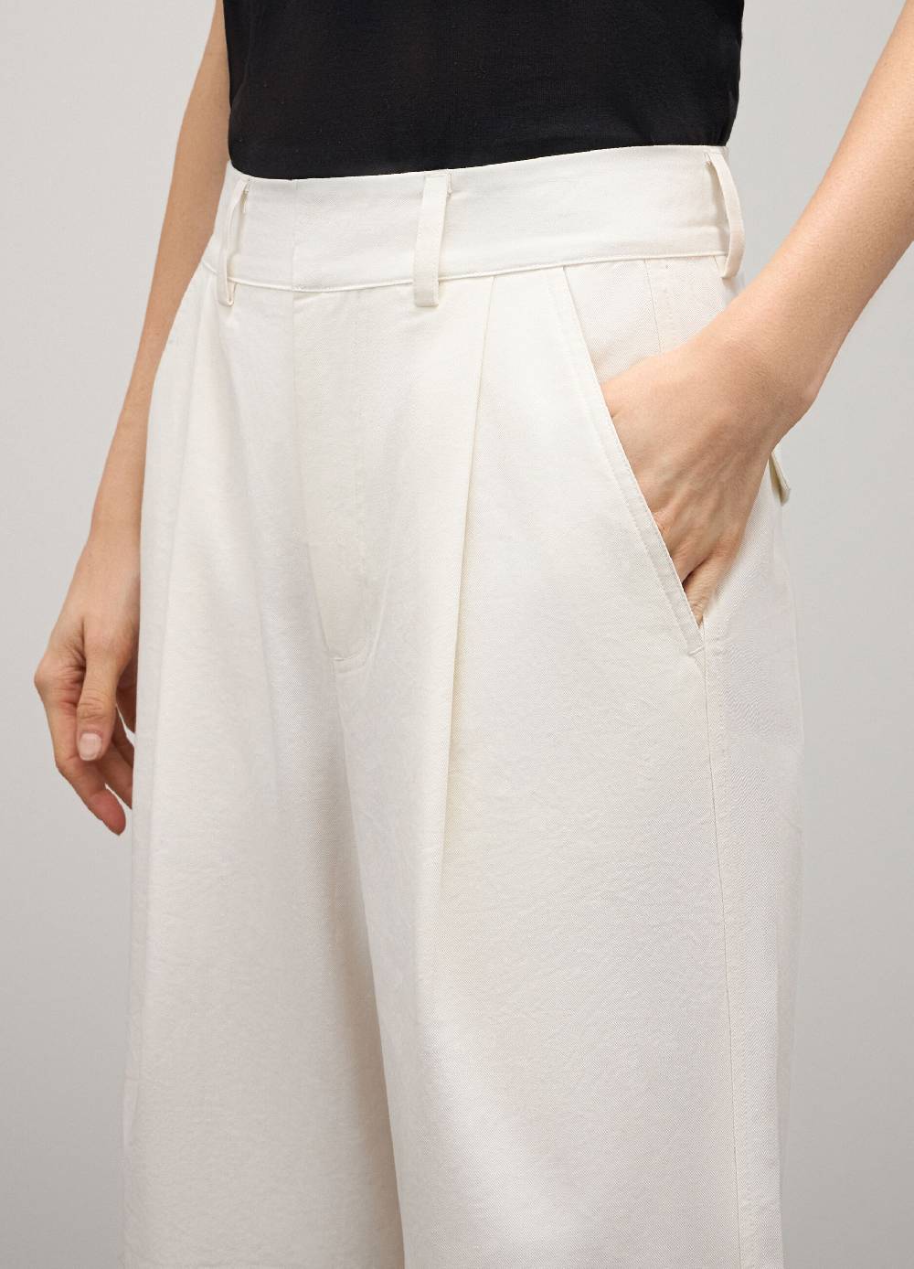 LES COPAINSPantaloni Palazzo In Misto Cotone