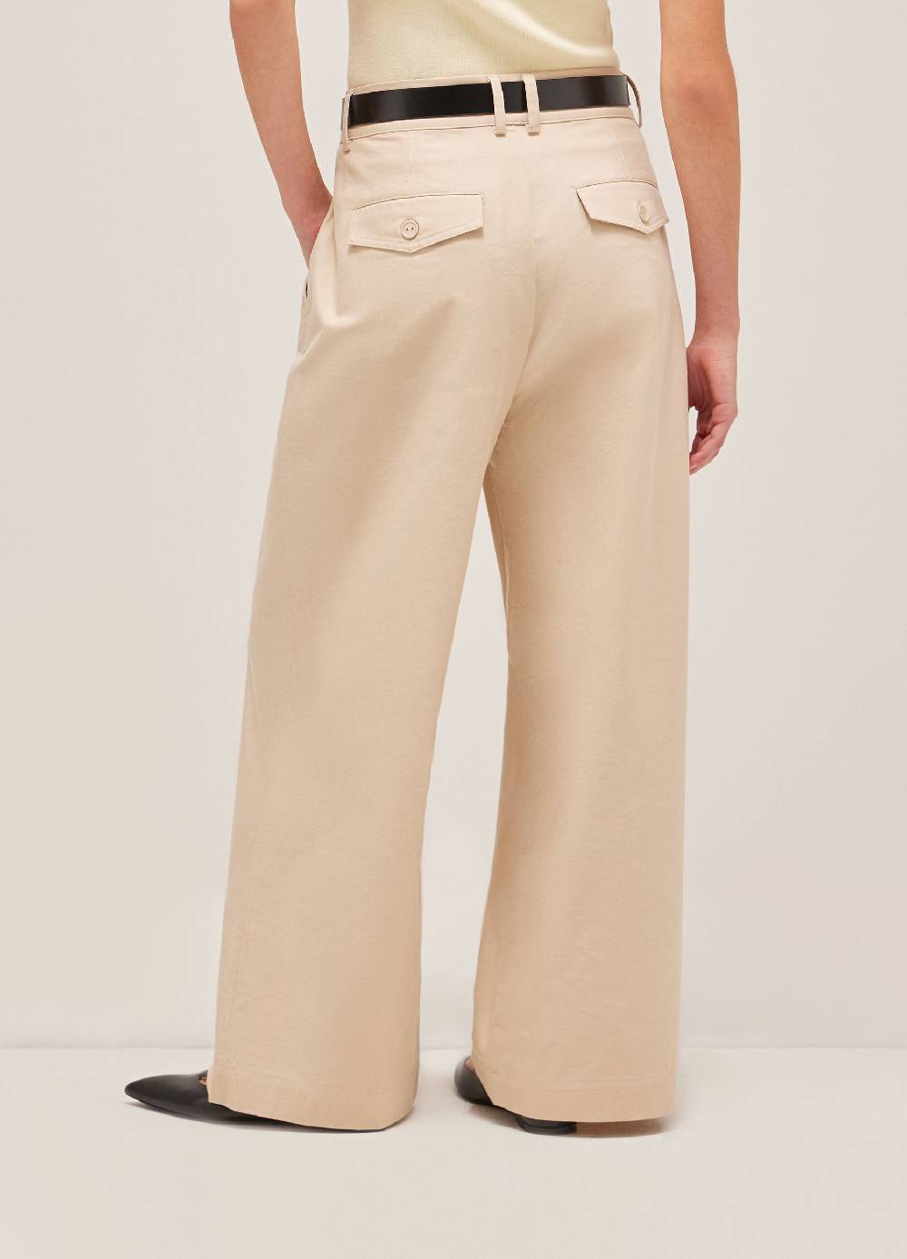 LES COPAINSPantaloni Palazzo In Misto Cotone