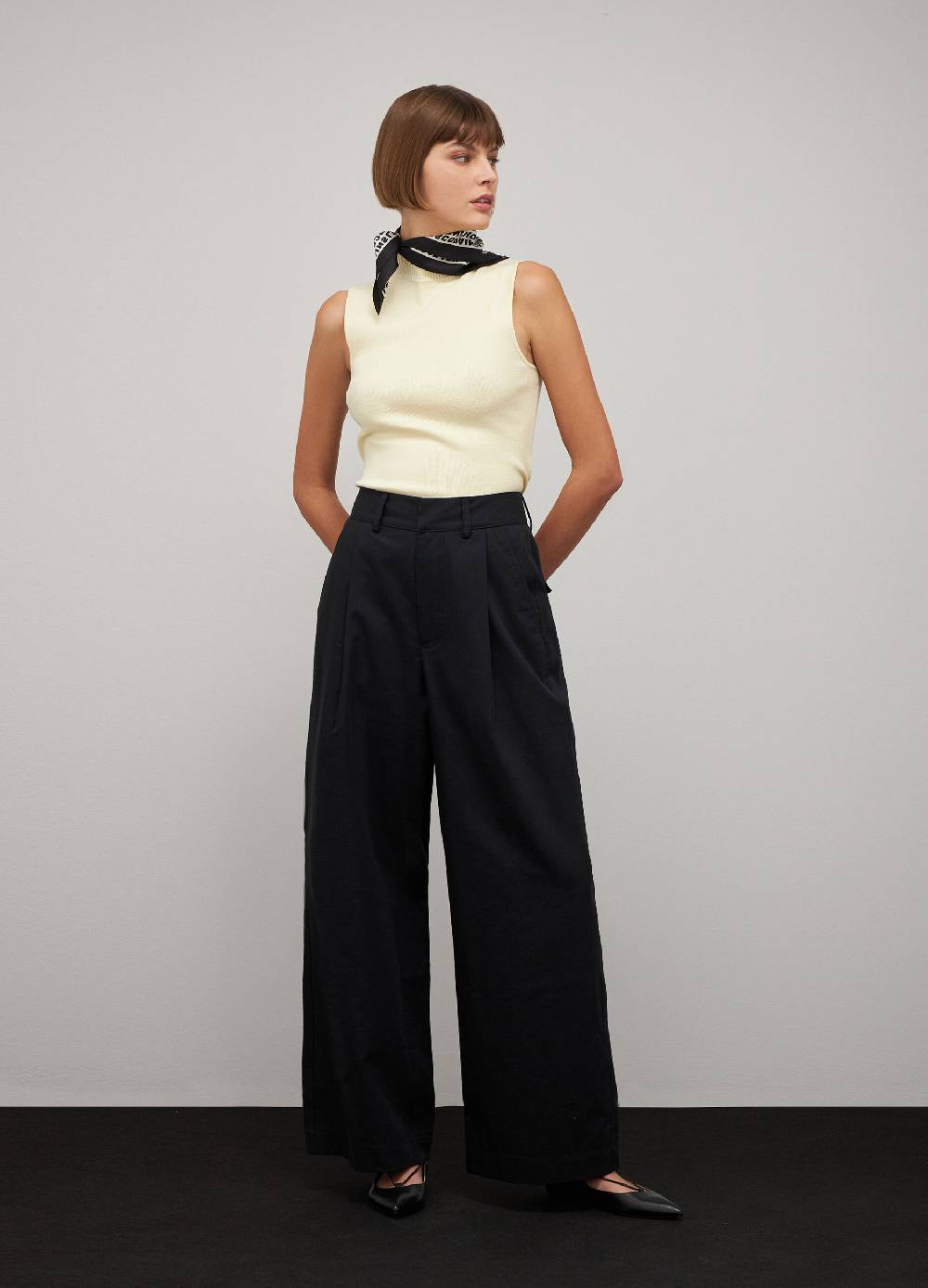 LES COPAINSPantaloni palazzo in misto cotone