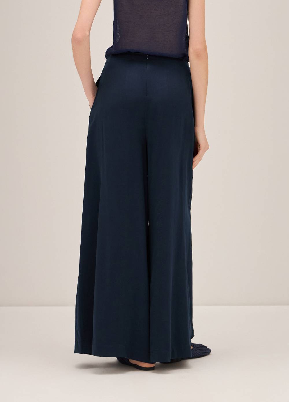 LES COPAINSPantaloni Palazzo In Misto Viscosa