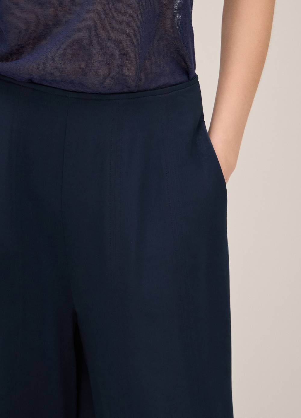 LES COPAINSPantaloni Palazzo In Misto Viscosa