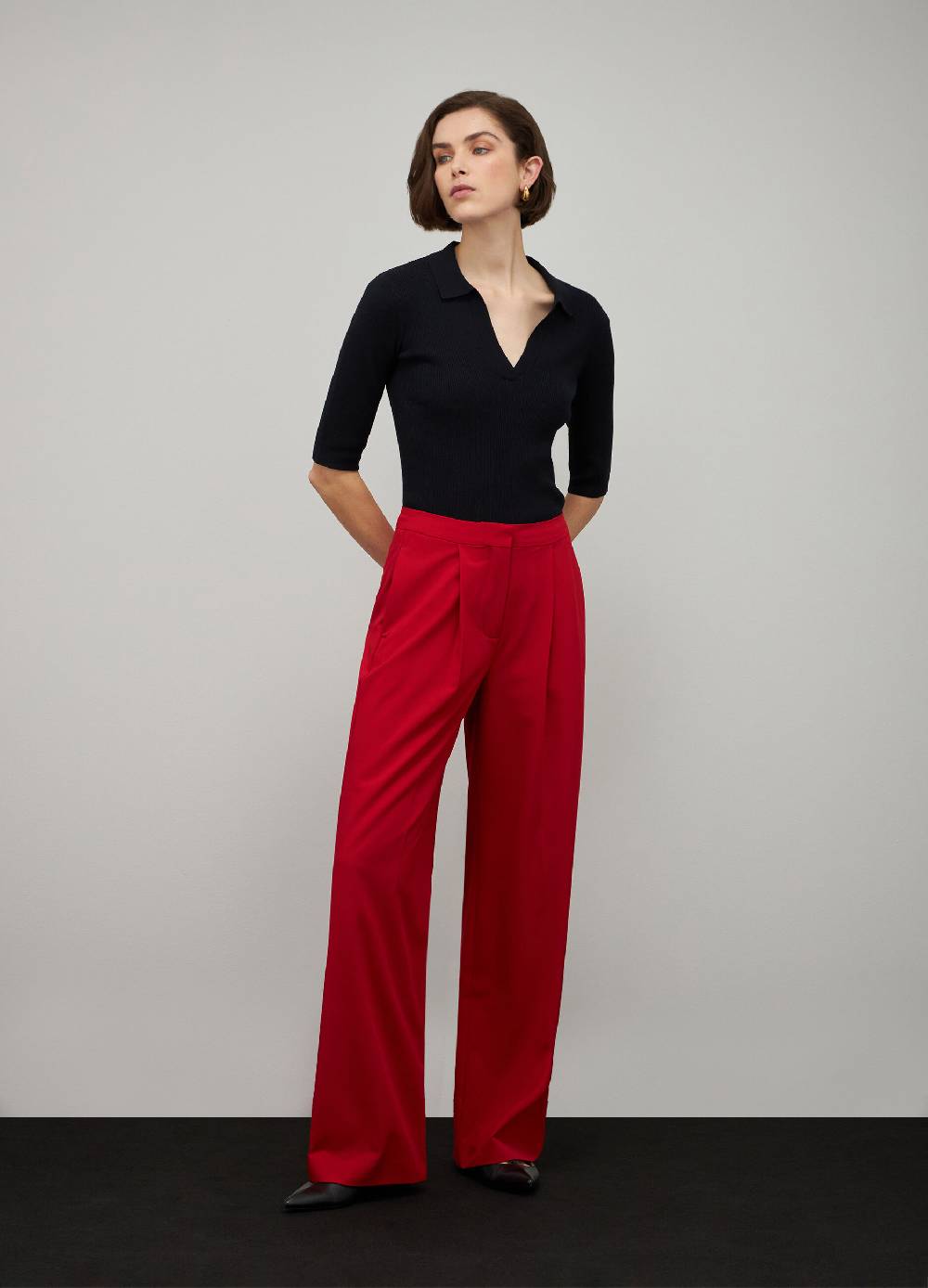 LES COPAINSPantaloni palazzo in misto viscosa