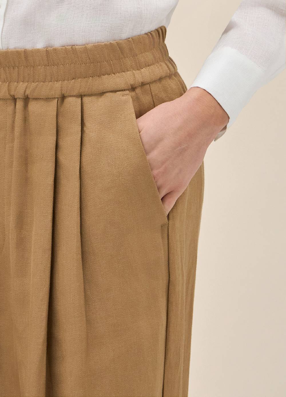 LES COPAINSPantaloni Palazzo In Puro Lino