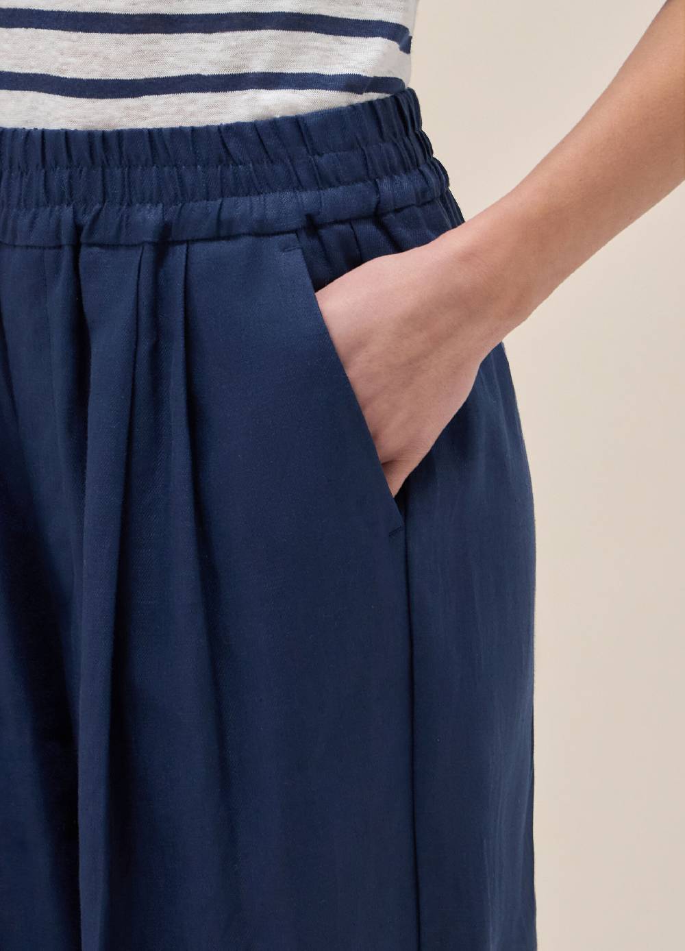 LES COPAINSPantaloni Palazzo In Puro Lino