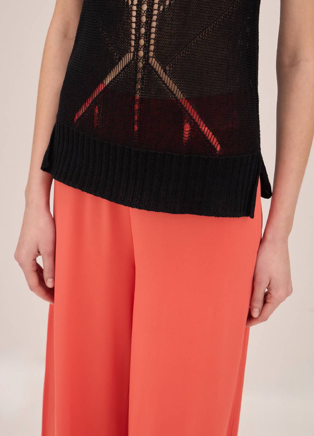 LES COPAINSPantaloni Palazzo In Viscosa Stretch