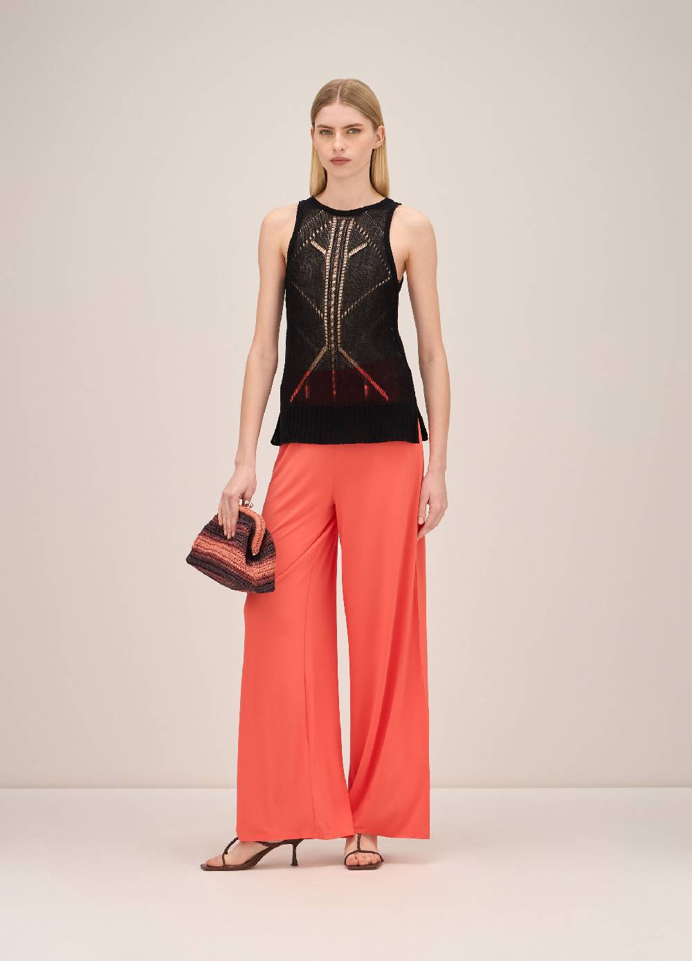 LES COPAINSPantaloni palazzo in viscosa stretch