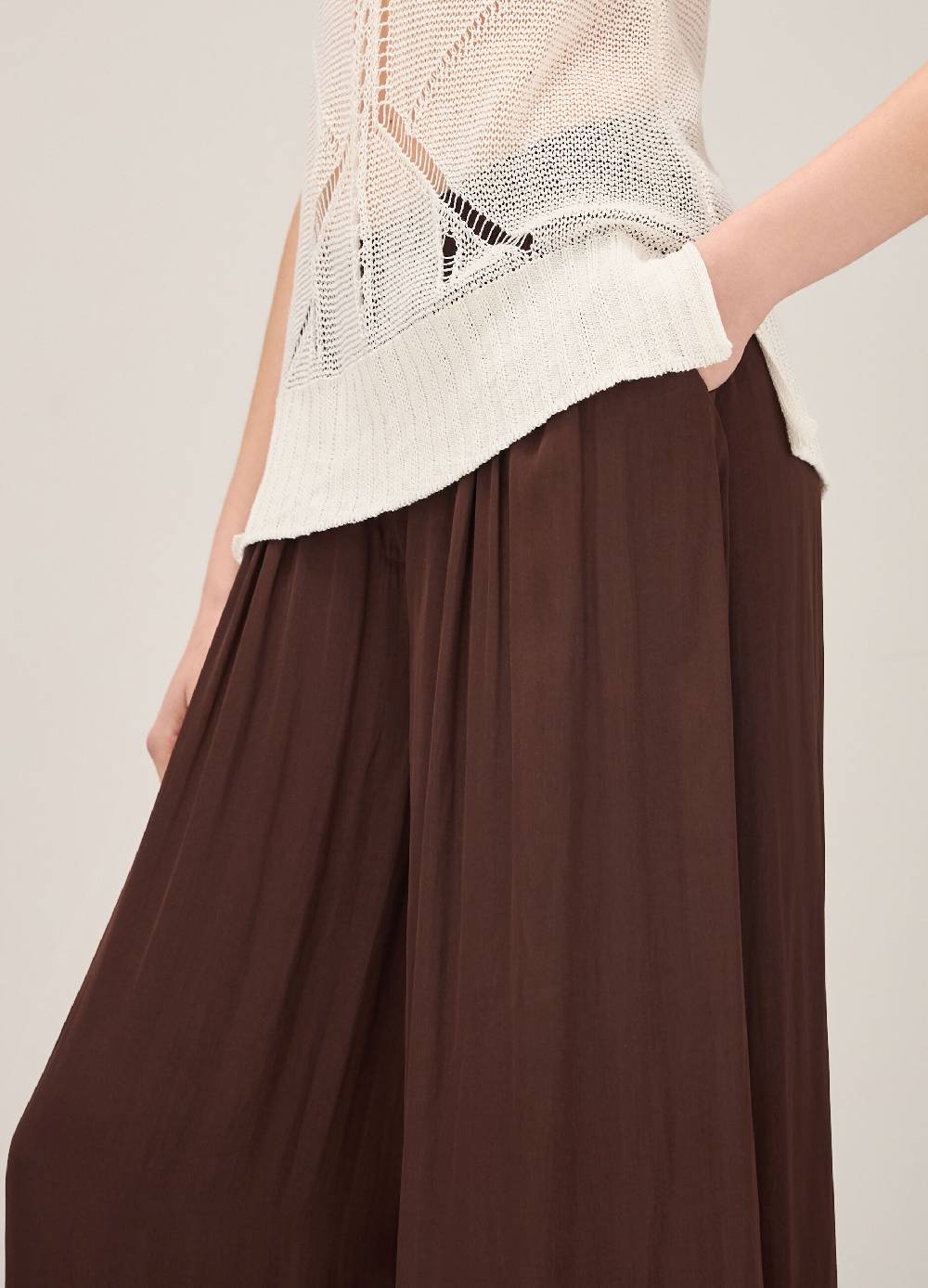 LES COPAINSPantaloni Palazzo Plissettati