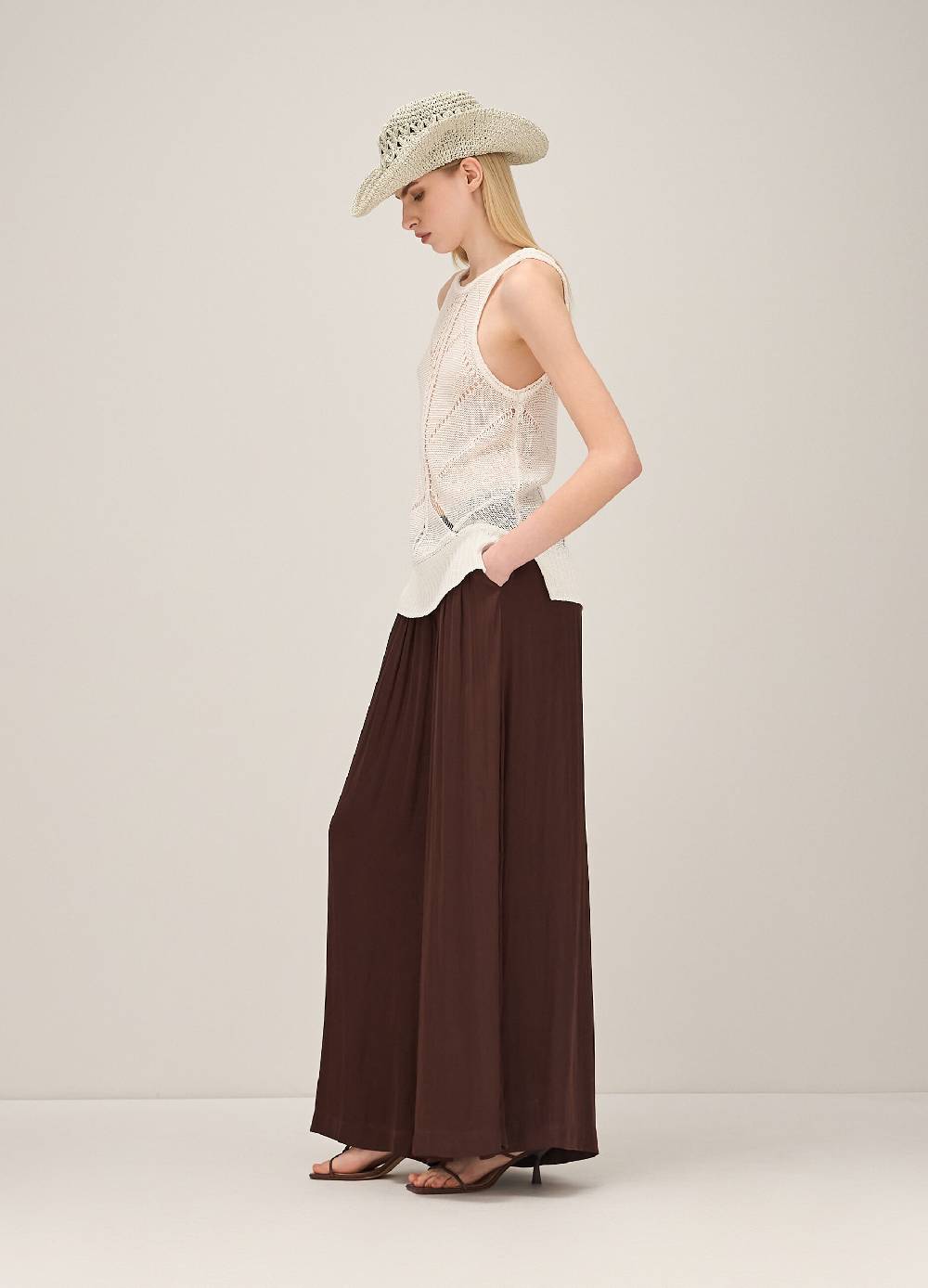 LES COPAINSPantaloni palazzo plissettati