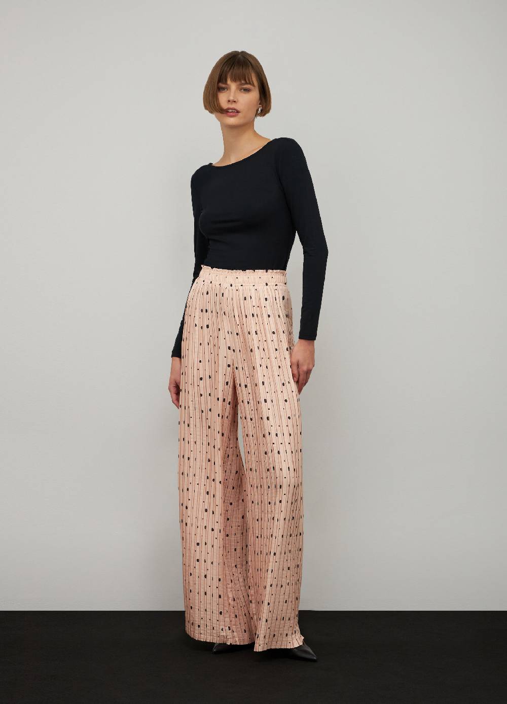 LES COPAINSPantaloni plissé a pois