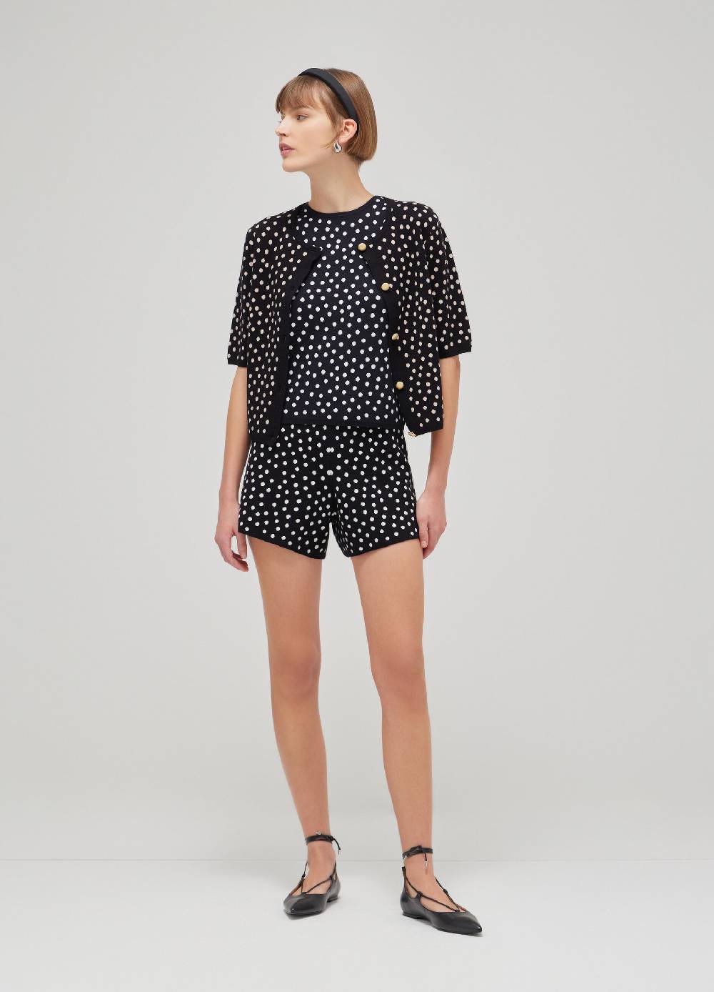 LES COPAINSPantaloni short a pois