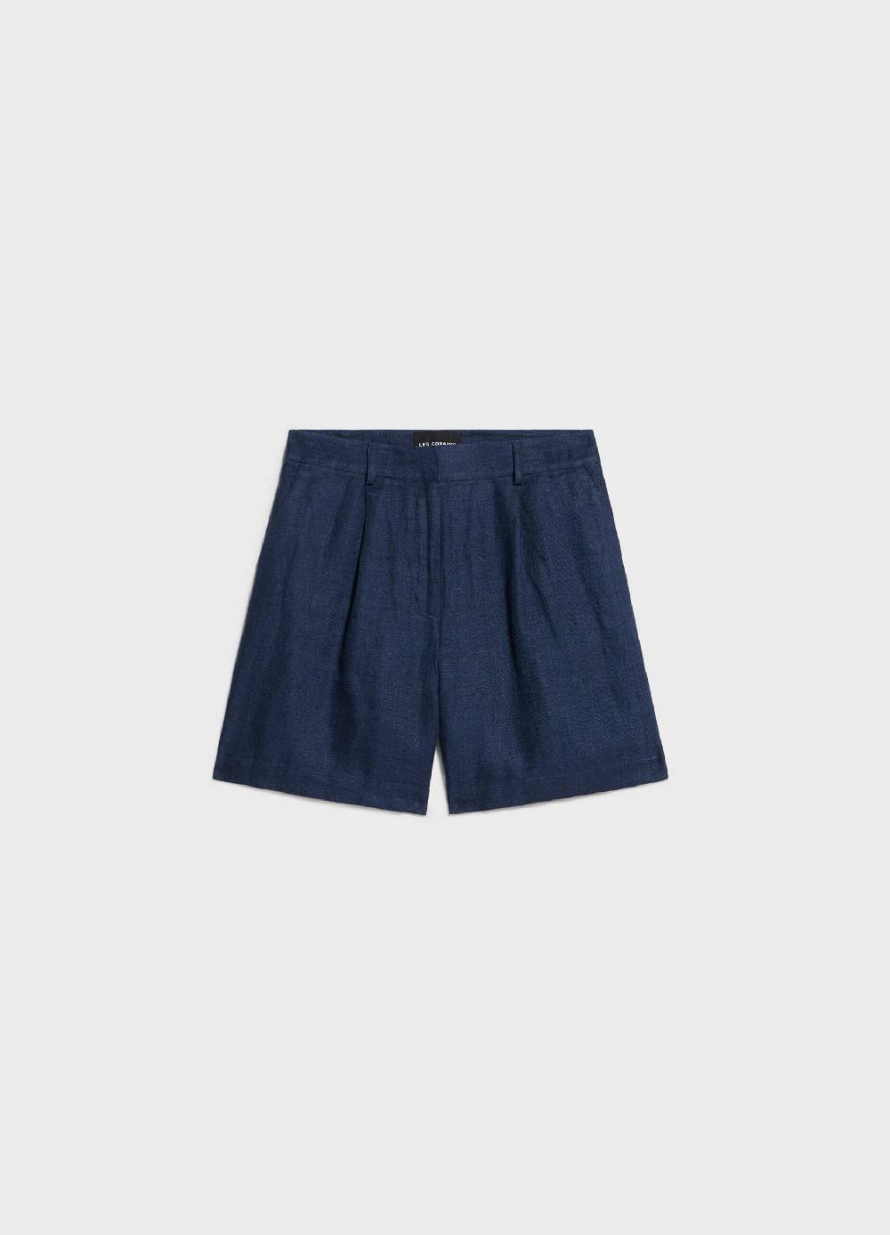 LES COPAINSPantaloni Short In Lino Effetto Denim
