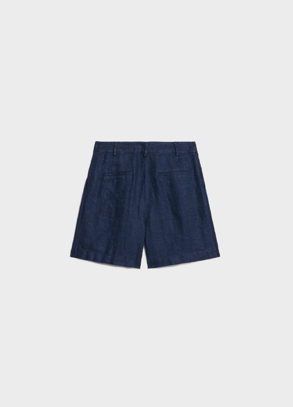 LES COPAINSPantaloni Short In Lino Effetto Denim